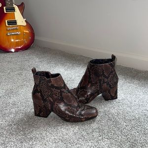 Snakeskin Booties